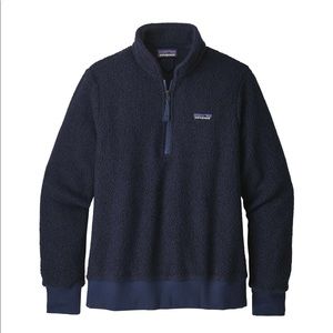 Patagonia Woolyester Pullover Navy Blue quarter zip mockneck turtleneck